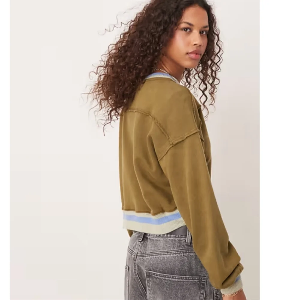 Free People Rio Sweatshirt Seaweed Green‎ Combo